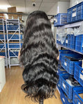 13x6 1B HD Full Frontal 210% density Straight/Body Wave
